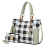 Mariely Checker Tote Handbag - LuxNovaHub 