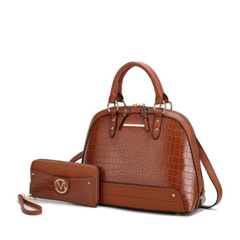 Nora Premium Croco Satchel Handbag For Women - LuxNovaHub 