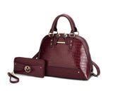 Nora Premium Croco Satchel Handbag For Women - LuxNovaHub 