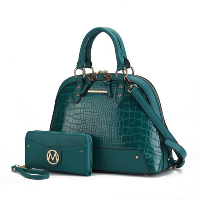 Nora Premium Croco Satchel Handbag For Women - LuxNovaHub 