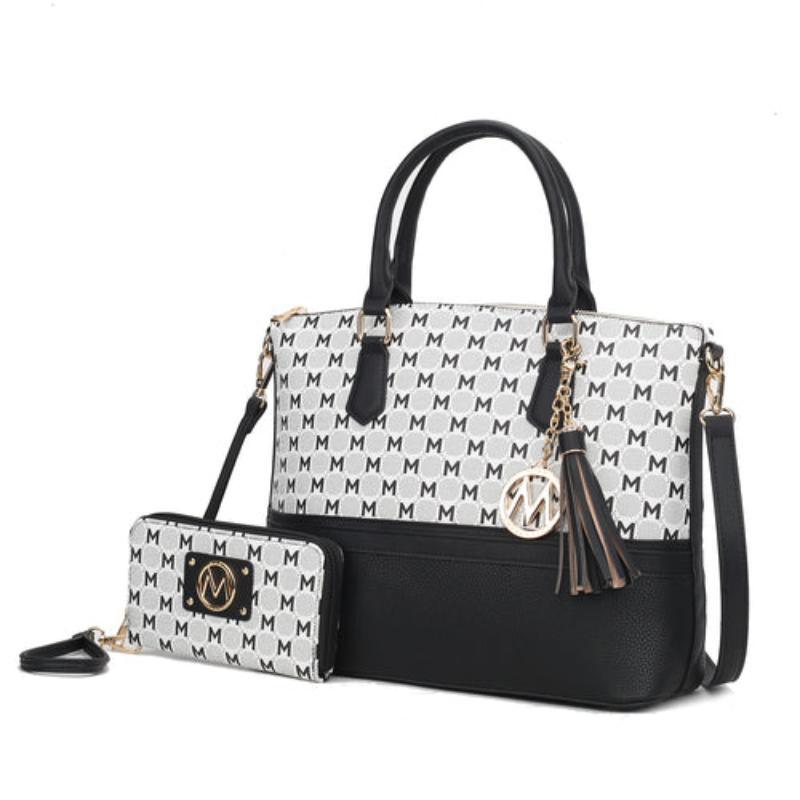 Print Women Tote Bag with matching Wristlet - LuxNovaHub 