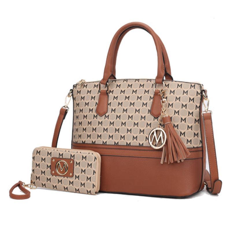 Print Women Tote Bag with matching Wristlet - LuxNovaHub 