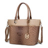 Grace Signature and Croc Embossed Tote - LuxNovaHub 