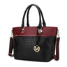 Grace Signature and Croc Embossed Tote - LuxNovaHub 