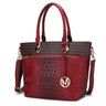 Grace Signature and Croc Embossed Tote - LuxNovaHub 