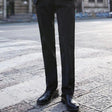 Men Business Casual Suit Pants Solid Office Trousers - LuxNovaHub 