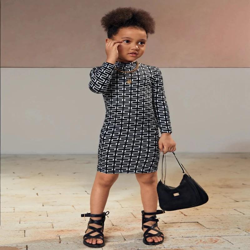 Girls' Dresses Baby Fashionable Slim Hip Skirt Children's - LuxNovaHub 