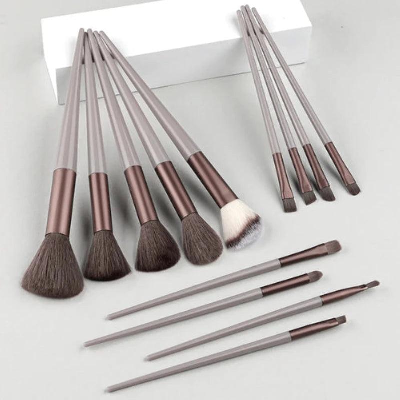 Makeup Brushes Set 13Pcs Professional Soft Foundation - LuxNovaHub 