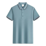 Customized LOGO Polo T-Shirt Men Summer Men's - LuxNovaHub 