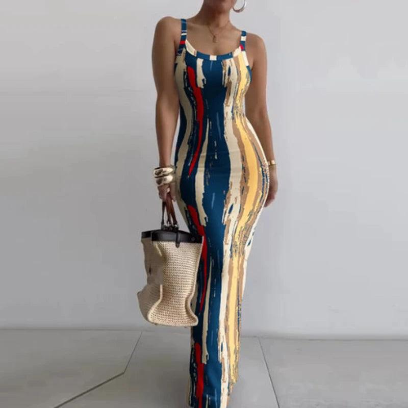 Maxi Dress Women 2024 Sleeveless Backless Sexy - LuxNovaHub 