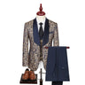 New Men Suit Sets Evening Banquet Luxury Jacquard Outfits - LuxNovaHub 