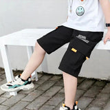 Boys Shorts Casual Solid Colors Elastic - LuxNovaHub 