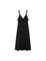 Women's V-neck Backless Sleeveless Dress - LuxNovaHub 