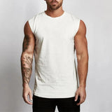 Cotton Gym Clothing Mens Workout Sleeveless Shirt - LuxNovaHub 