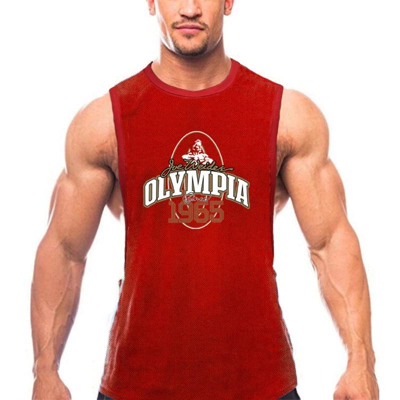 Summer Mesh Gym Tank Top Men Loose Quick Dry Fitness - LuxNovaHub 