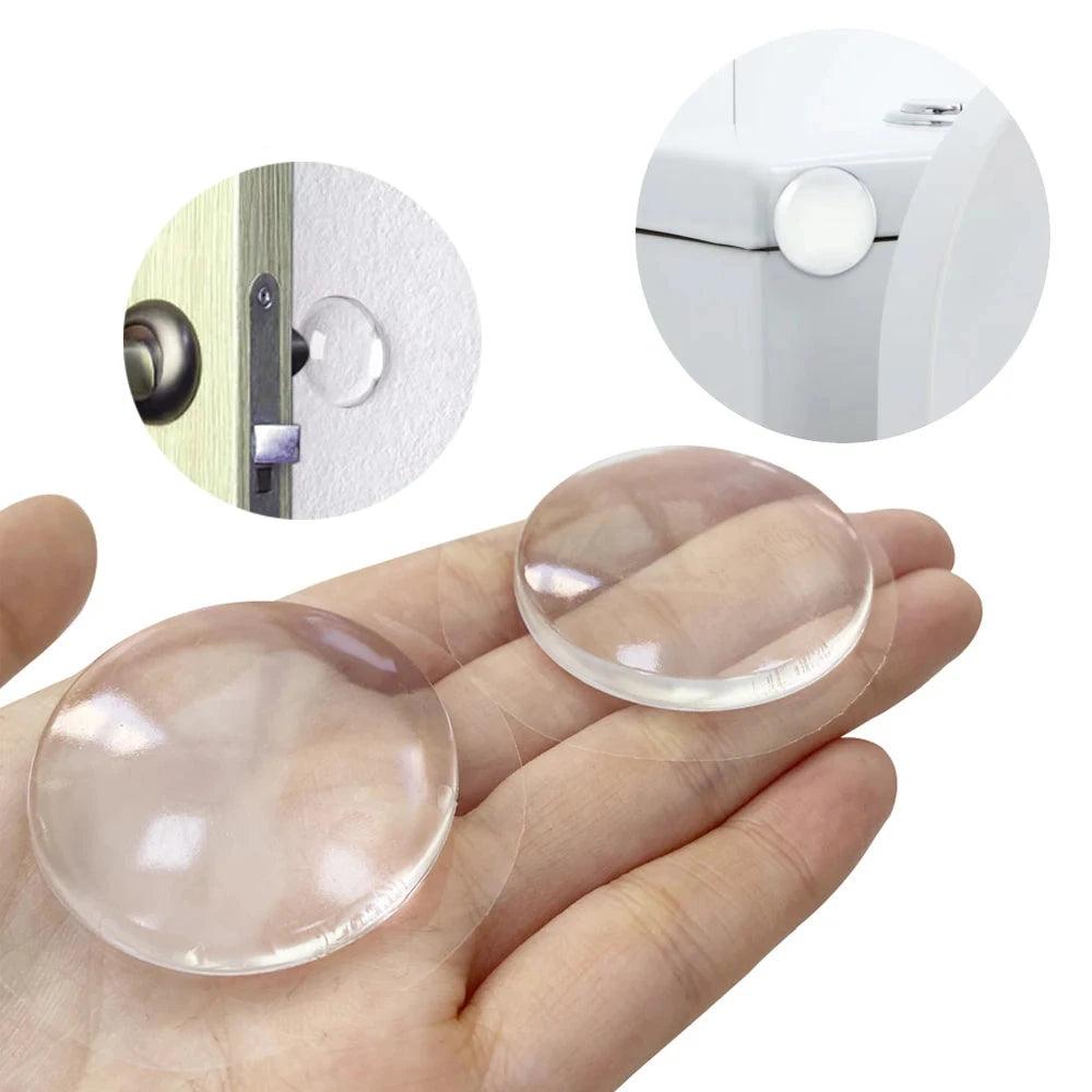 Round Transparent Soft Silicone Non-slip Door Stopper - LuxNovaHub 