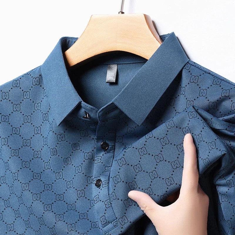 Casual Printed Short Sleeved Polo Shirt Summer - LuxNovaHub 