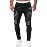 2024 New Street Style Ripped Skinny Jeans Men Vintage - LuxNovaHub 