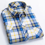 High Quality Men's Plaid Short Sleeve Shirts Business - LuxNovaHub 