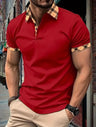 Men's Fashion Slim Fit T-shirt Polo - LuxNovaHub 