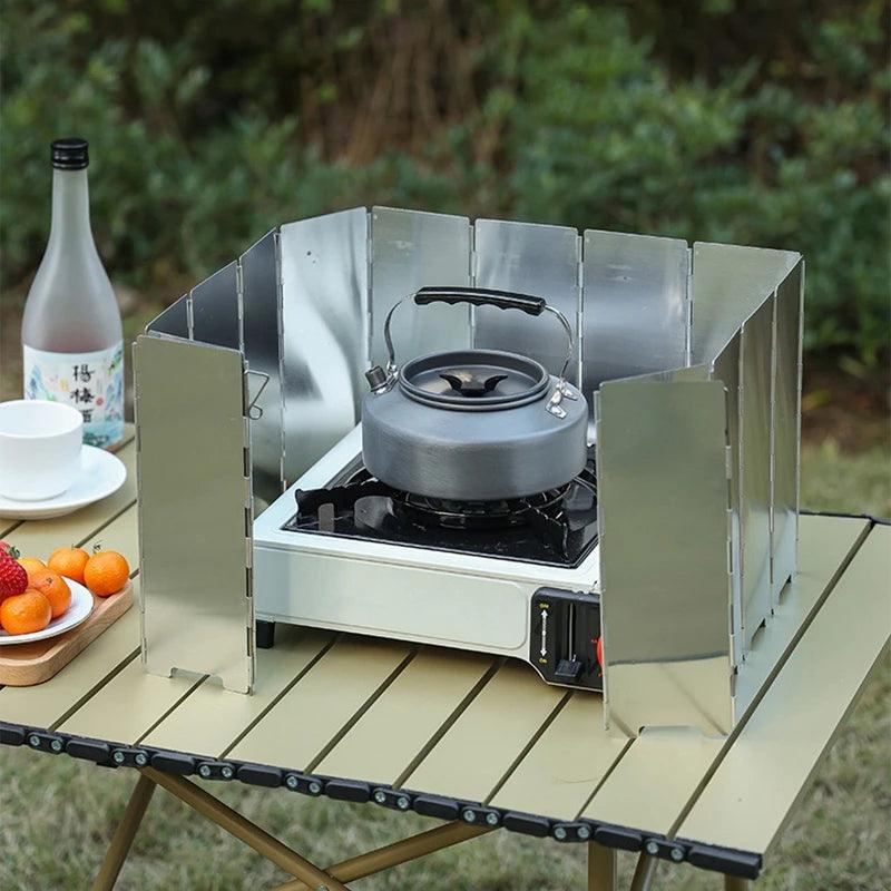 Outdoor Stove Wind Shield Camping - LuxNovaHub 