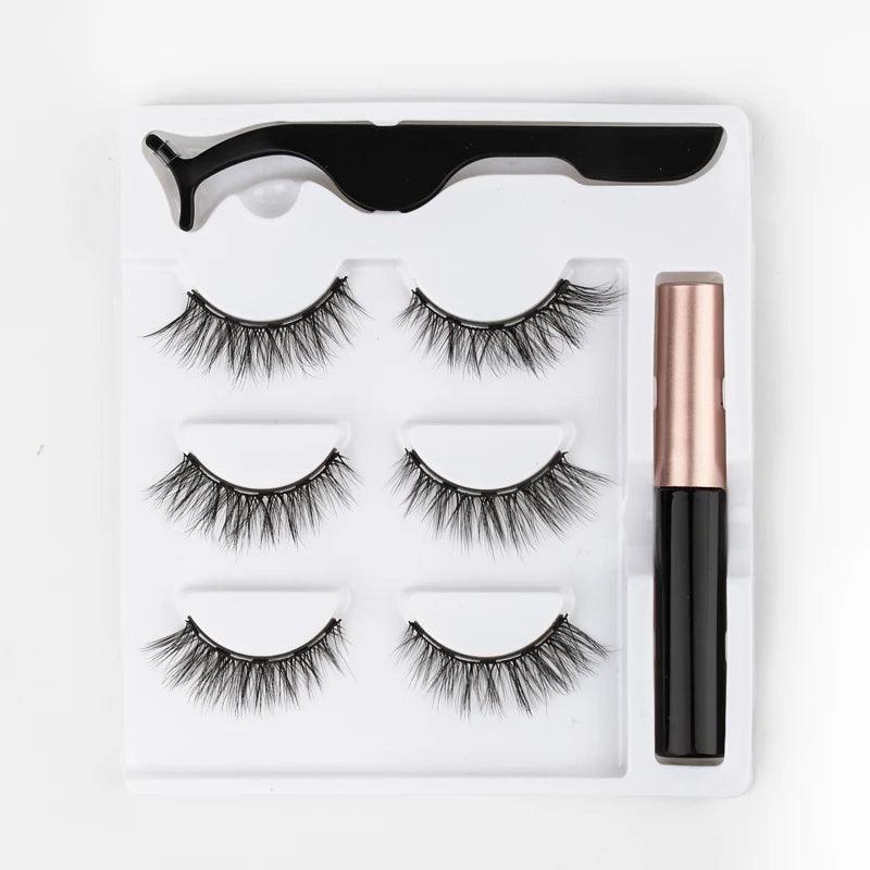 Magnetic Lash Kit - 3D Mink Lashes & Waterproof Magnetic Eyeliner for All-Day Glam