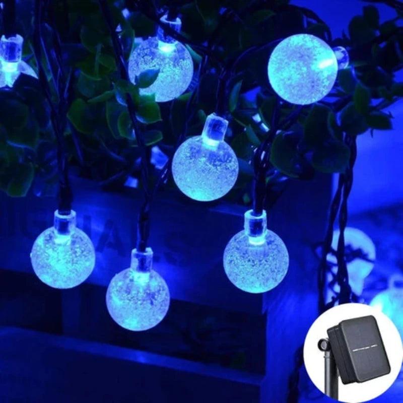 Solar Crystal Globe LED String Lights - LuxNovaHub 