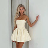 Strapless A-line Sexy Mini Dress Women Summer - LuxNovaHub 