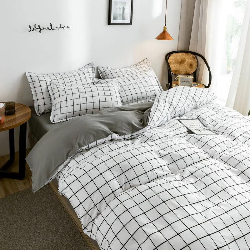 Duvet Cover Set with Pillowcases Flat Sheet - LuxNovaHub 