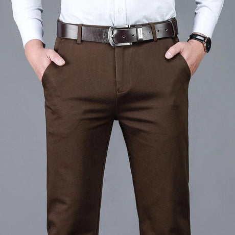 4 Colors Classic Style Men's Brown Business Straight - LuxNovaHub 