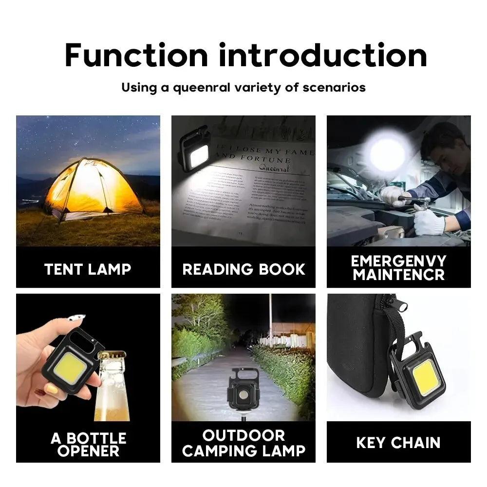 Multifunctional Mini LED Flashlight Keychain - LuxNovaHub 