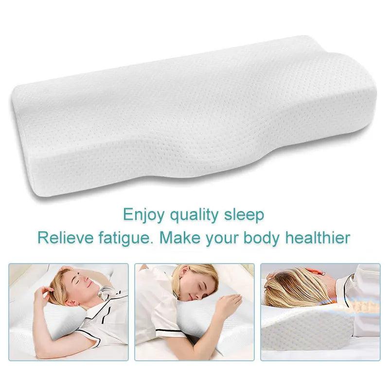 Memory Foam Bed Orthopedic Pillow Neck Protection - LuxNovaHub 