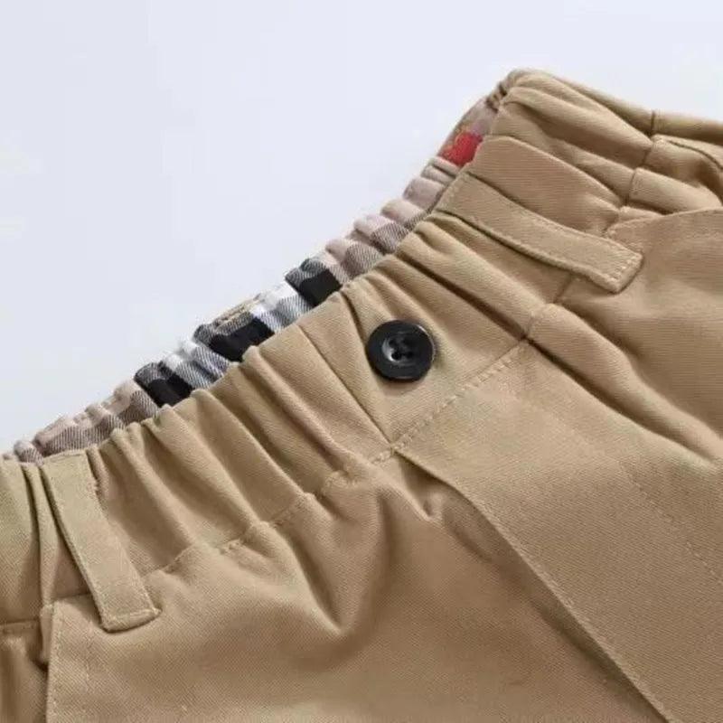 Kids Boys Casual Pants 2023 Autumn/Winter New Cotton - LuxNovaHub 