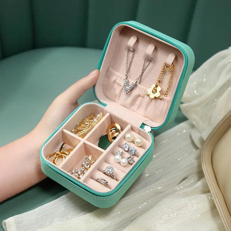 Portable Mini Jewelry Storage Box - LuxNovaHub 