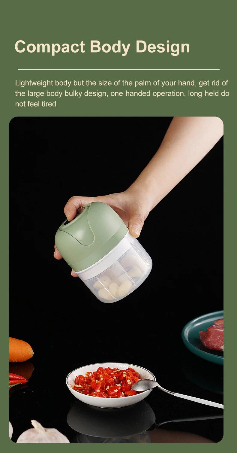 Mini Electric Garlic Chopper - LuxNovaHub 