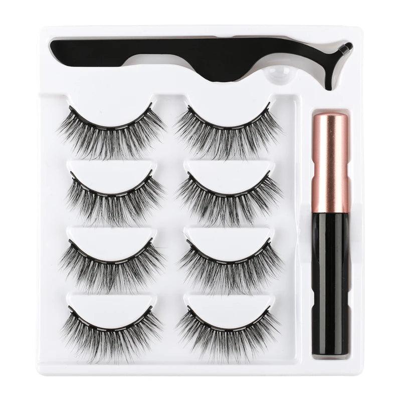 Magnetic Lash Kit - 3D Mink Lashes & Waterproof Magnetic Eyeliner for All-Day Glam