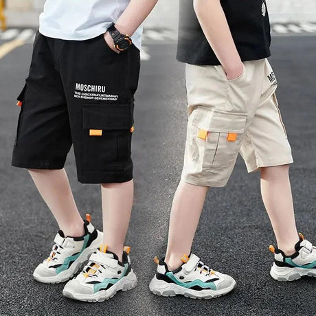 Boys Shorts Casual Solid Colors Elastic - LuxNovaHub 