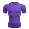 Men's Compression Running Sport Shirt Short Sleeve - LuxNovaHub 