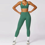 Yoga Set 2 Pieces Women Tracksuits Workout - LuxNovaHub 