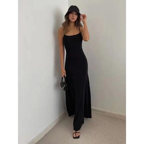 Summer Sleeveless Sexy&club Slit Maxi Dress - LuxNovaHub 