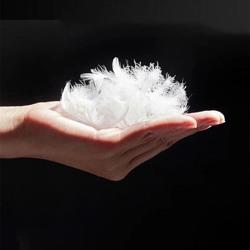 White Goose Feather Pillow - LuxNovaHub 