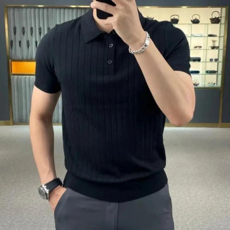 Summer Streetwear Fashion Men Polo T-Shirts - LuxNovaHub 