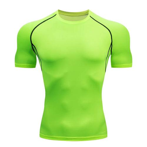 Men's Compression Running Sport Shirt Short Sleeve - LuxNovaHub 