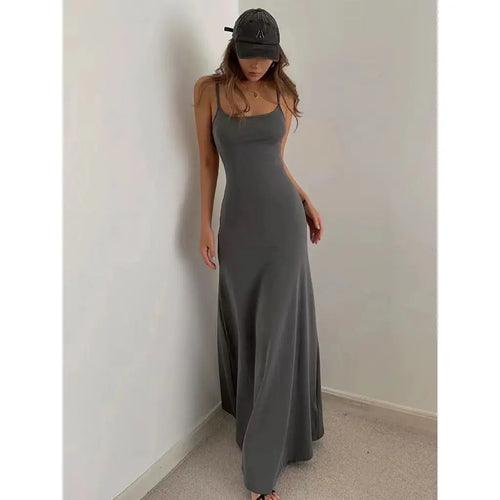 Summer Sleeveless Sexy&club Slit Maxi Dress - LuxNovaHub 