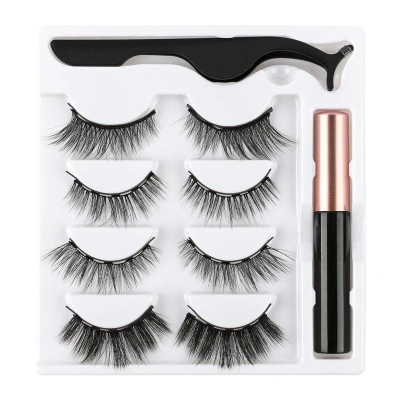 Magnetic Lash Kit - 3D Mink Lashes & Waterproof Magnetic Eyeliner for All-Day Glam