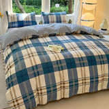 Check Pattern Gentleman Plaid Printed Bedding - LuxNovaHub 