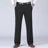 Men's Business Pants Big Size 52 Elastic Waist Straight - LuxNovaHub 