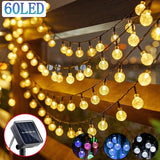 Solar Crystal Globe LED String Lights - LuxNovaHub 