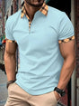 Men's Fashion Slim Fit T-shirt Polo - LuxNovaHub 