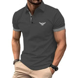 Men Summer Men's Shorts Sleeve Polo Men Tee Shirt - LuxNovaHub 